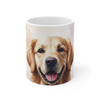 Golden Retriever Watercolor Butterfly Bloom Ceramic Mug 11oz | Dog Lover Gift