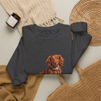Dachshund Sweatshirt | Painterly Dog Art Crewneck | Doxie Mom Gift | Cozy Pullover for Dog Lovers | Pet Portrait Apparel