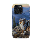 Acrylic Australian Shepherd - Mountain Overlook | Tough Phone Case