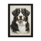 Bernese Mountain Dog Charcoal Portrait Canvas Print | Berner Wall Art | Dog Lover Gift | Pet Decor Home Art