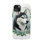 Siberian Husky Watercolor Botanical Wreath Phone Case | Premium Dog Prints | Tritan — view 7 of 28