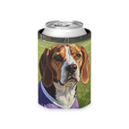Beagle Can Cooler Oil Painting Soccer Portrait - Dog Lover Gift for Pet Owners, Sports Fan Decor