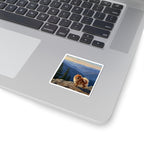 Acrylic Pomeranian - Mountain Overlook | Kiss-Cut Stickers