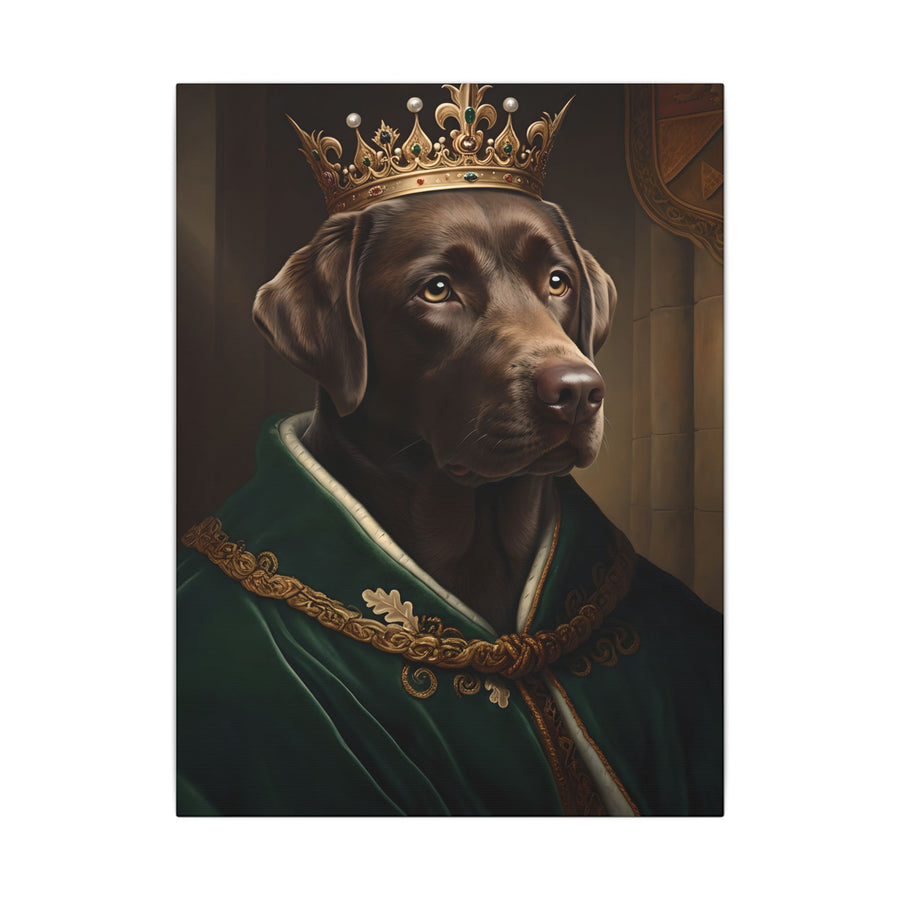 Labrador Retriever Kings & Queens Royal Portrait Canvas Wall Art, Regal Dog Painting, Labrador Retriever Lover Gift, Stretched Canvas
