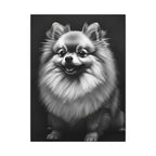 Pomeranian Charcoal Portrait Canvas Wall Art | Dog Lover Gift | Pet Memorial Print | Minimalist Animal Decor | Pomeranian Mom Dad Gift