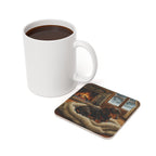 Acrylic Dachshund - Winter Hearth | Cork Back Coaster