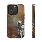 Acrylic Siberian Husky - Autumn Woods | Tough Phone Case
