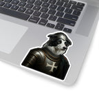 Border Collie Medieval Knight Portrait Sticker, Dog Portrait Vinyl Decal, Kiss-Cut Sticker, Border Collie Lover Gift