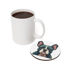 French Bulldog Low Poly Cool Jewel Cork Back Coaster | Dog Lover Gift
