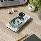 Siberian Husky Watercolor Botanical Wreath Phone Case | Premium Dog Prints | Tritan — view 10 of 28