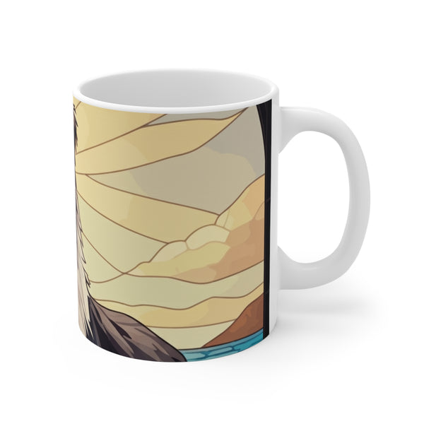 Australian Shepherd Acrylic Gallery Print Beach Coffee Mug | Premium Dog Prints | Tritan