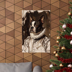Boston Terrier Renaissance Royal Portrait Matte Poster, Regal Dog Art Print, Boston Terrier Lover Gift, Wall Art