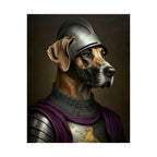 Great Dane Medieval Knight Portrait Matte Poster, Regal Dog Art Print, Great Dane Lover Gift, Wall Art