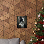 Border Collie Kings & Queens Royal Portrait Matte Poster, Regal Dog Art Print, Border Collie Lover Gift, Wall Art