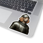 Poodle Medieval Knight Portrait Sticker, Dog Portrait Vinyl Decal, Kiss-Cut Sticker, Poodle Lover Gift
