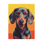 Dachshund Pop Art Canvas Wall Art | Doxie Dog Lover Gift | Modern Pet Decor | Vibrant Wiener Dog Art Print