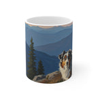 Acrylic Australian Shepherd - Mountain Overlook | Ceramic Mug 11oz