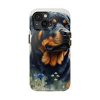 Rottweiler Watercolor Wildflower Field Phone Case | Premium Dog Prints | Tritan — view 5 of 28