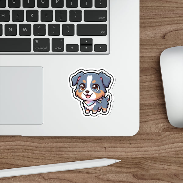 Chibi Australian Shepherd Sticker | Tritan — Lifestyle View