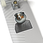 Australian Shepherd Renaissance Royal Portrait Sticker, Dog Portrait Vinyl Decal, Kiss-Cut Sticker, Australian Shepherd Lover Gift