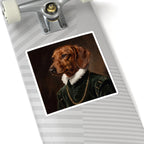 Dachshund Renaissance Royal Portrait Sticker, Dog Portrait Vinyl Decal, Kiss-Cut Sticker, Dachshund Lover Gift