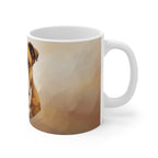 English Bulldog Low Poly Monochrome Gold Ceramic Mug 11oz | Dog Lover Gift