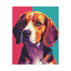Beagle Pop Art Canvas Print, Vibrant Dog Wall Art, Modern Pet Decor, Fun Beagle Lover Gift
