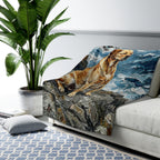 Acrylic Gallery Print Labrador Retriever - Coastal Cliffside | Sherpa Fleece Blanket — view 8 of 9
