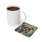 Boxer Coaster, Post-Impressionist Oil Painting Dog Art Decor, Boxer Lover Gift for Him Her