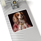 Cavalier King Charles Spaniel Kings & Queens Royal Portrait Sticker, Dog Portrait Vinyl Decal, Kiss-Cut Sticker, Dog Mom Gift Sticker