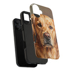 Golden Retriever Oil Portrait Phone Case, Classic Dog Portrait, Golden Retriever Lover Gift, Tough Case for iPhone and Samsung