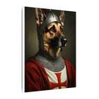 German Shepherd Medieval Knight Portrait Canvas Wall Art, Regal Dog Painting, German Shepherd Lover Gift, Stretched Canvas