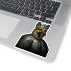German Shepherd Kings & Queens Royal Portrait Sticker, Dog Portrait Vinyl Decal, Kiss-Cut Sticker, German Shepherd Lover Gift