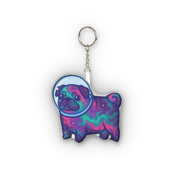 Cosmic Pug Plush Keychain | Tritan — Lifestyle View