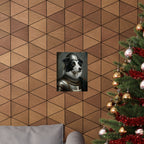Border Collie Medieval Knight Portrait Matte Poster, Regal Dog Art Print, Border Collie Lover Gift, Wall Art
