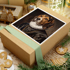 Beagle Renaissance Royal Portrait Sticker, Dog Portrait Vinyl Decal, Kiss-Cut Sticker, Beagle Lover Gift