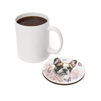French Bulldog Watercolor Butterfly Bloom Drink Coaster | Premium Dog Prints | Tritan