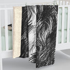 Bernese Mountain Dog Charcoal Portrait Sherpa Fleece Blanket | Dog Lover Gift
