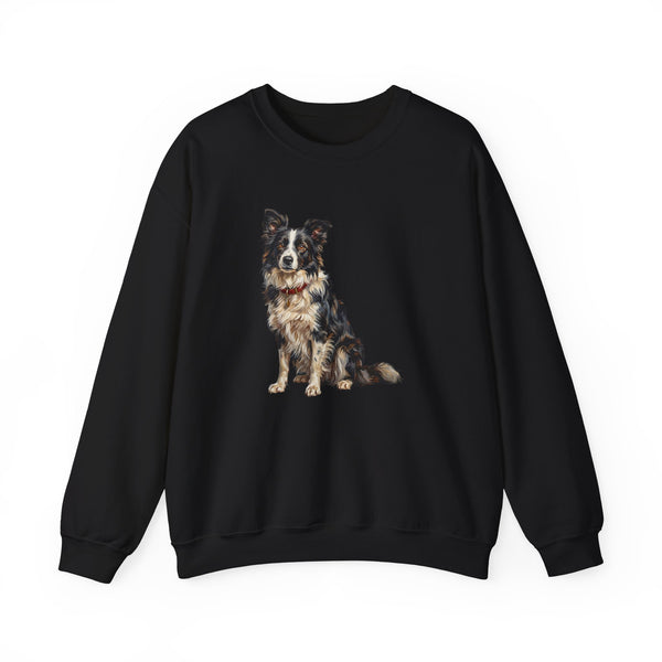 Border Collie Sweatshirt | Painterly Dog Art Crewneck | Border Collie Mom Gift | Cozy Pullover for Dog Lovers | Pet Portrait Apparel