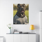 Cane Corso Oil Painting Soccer Portrait Canvas Wall Art | Dog Lover Gift | Athletic Pet Decor