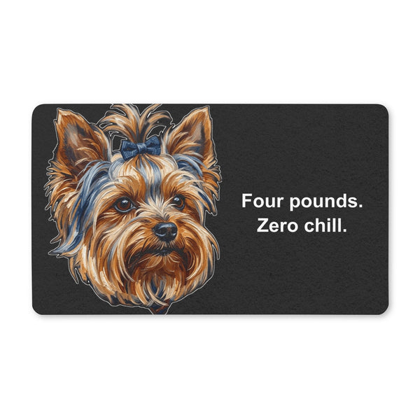 Yorkshire Terrier Doormat | Cute Cartoon Dog Floor Mat | Yorkie Lover Gift | Dog Mom Home Decor | Indoor Entryway Welcome Mat