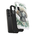 Poodle Watercolor Botanical Wreath Phone Case | Premium Dog Prints | Tritan — detail view