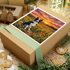 Border Collie Acrylic Gallery Print Sunset Prairie Kiss-Cut Stickers | Dog Lover Gift — view 10 of 12