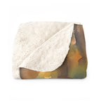 English Bulldog Watercolor Autumn Path Throw Blanket | Premium Dog Art | Tritan