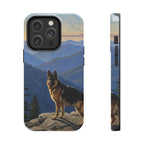 Acrylic German Shepherd - Mountain Overlook | Tough Phone Case
