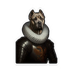 Cane Corso Renaissance Royal Portrait Sticker, Dog Portrait Vinyl Decal, Kiss-Cut Sticker, Cane Corso Lover Gift — primary view