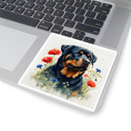 Rottweiler Watercolor Wildflower Field Kiss-Cut Stickers | Premium Dog Prints | Tritan — view 7 of 12