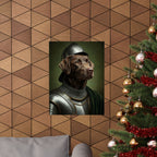 Labrador Retriever Medieval Knight Portrait Matte Poster, Regal Dog Art Print, Labrador Retriever Lover Gift, Wall Art