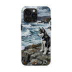 Siberian Husky Acrylic Gallery Print Coastal Cliffside Phone Case | Premium Dog Prints | Tritan — view 8 of 28
