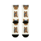 Yorkshire Terrier Socks | Fun All Over Print Dog Socks | Yorkie Mom Gift | Cute Crew Socks for Dog Lovers | Stocking Stuffer